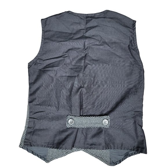 Persnickety NWT Kingsley chevron vest boy girl size 5 years fancy grey button - Picture 3 of 5
